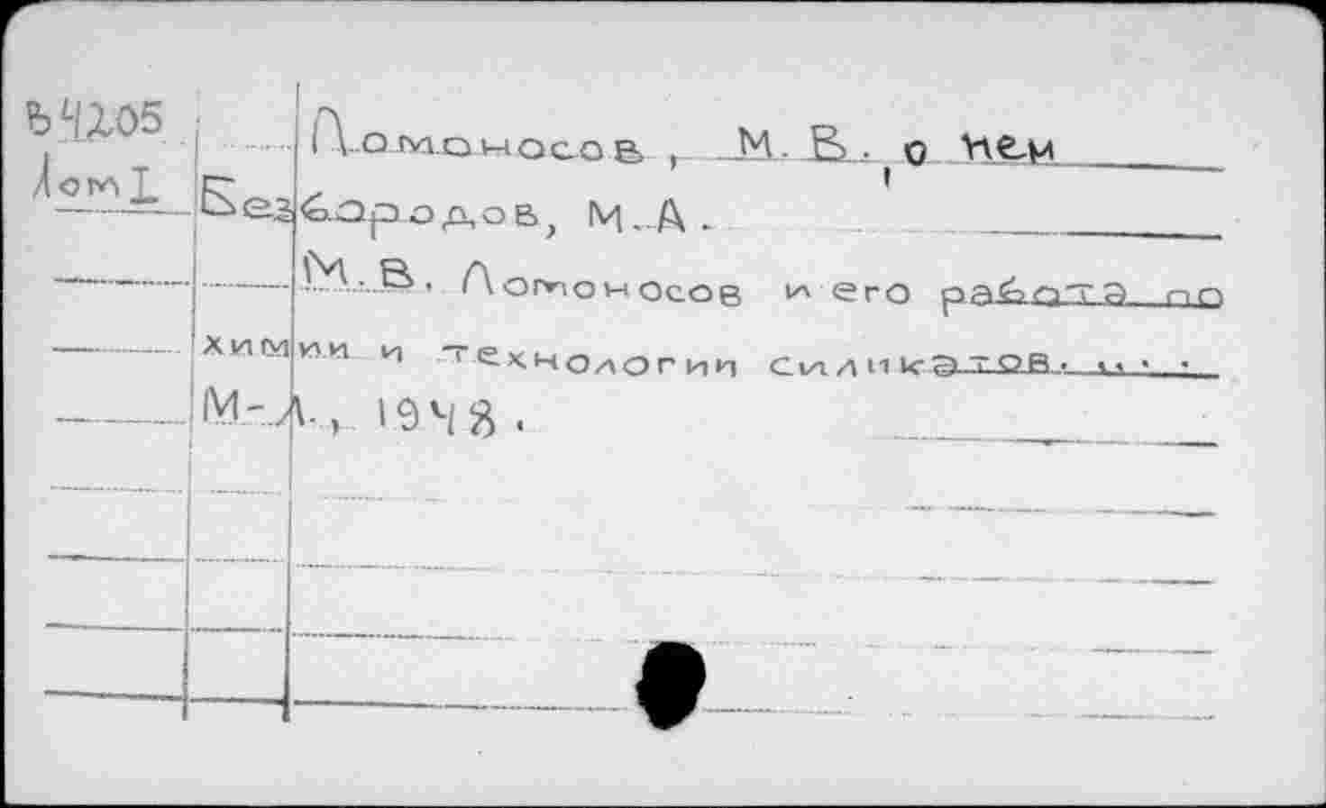 ﻿btU05	i		 Кед	■ омочосое. , -М- .В ^О Y\€-M	 Городов, М./Х.
			М.:..В, AomoHOcog |л его ра^дта пп
—	ХИМ	ии и 'бкнологии гили к-.а ~ о в ■ i. ■ •
—	М-/	v> 19N 8 .
—			 —	
		„ —		
—					